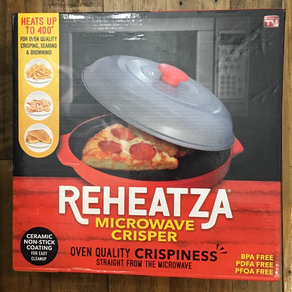 Reheatza microwave crisper. Oven quality crispness